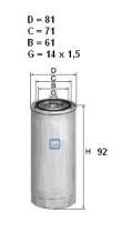 Ufi 2431901 - FILTRO GASOIL ROSC.