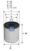 Ufi 2432100 - FILTRO GASOIL ROSC.