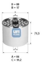 Ufi 2436000 - FILTRO GASOIL TIPO CAV