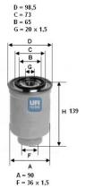  2436600 - FILTRO GASOIL ROSC.