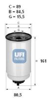 Ufi 2437100 - FILTRO GASOIL TIPO CAV