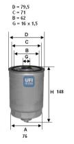  2437800 - FILTRO GASOIL ROSC.