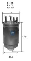 Ufi 2441200 - FILTRO GASOIL