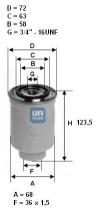 Ufi 2441300 - FILTRO GASOIL ROSC.