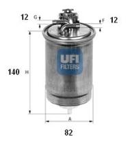 Ufi 2442400 - FILTRO GASOIL