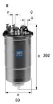 Ufi 2442800 - FILTRO GASOIL