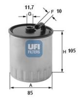 Ufi 2442900 - FILTRO GASOIL