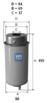 Ufi 2443200 - FILTRO GASOIL