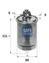 Ufi 2444000 - FILTRO GASOIL