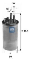 Ufi 2445000 - FILTRO GASOIL
