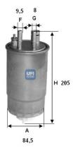 Ufi 24ONE00 - FILTRO GASOIL HWS