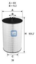 2500700 - FILTRO ACEITE ECO CART.