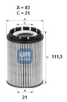  2501000 - FILTRO ACEITE ECO CART.