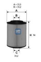  2502700 - FILTRO ACEITE ECO CART.