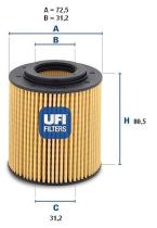 Ufi 2502800 - FILTRO ACEITE ECO CART.