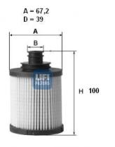 Ufi 2503100 - FILTRO ACEITE ECO CART.