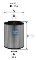  2507200 - FILTRO ACEITE ECO CART.