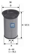  2600500 - FILTRO GASOIL ECO CART.