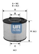 Ufi 2601500 - FILTRO GASOIL ECO CART.