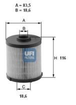  2602100 - FILTRO GASOIL AUDI,VOLKSWAGEN,SKODA