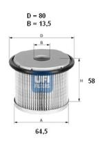 Ufi 2667600 - FILTRO GASOIL CART.