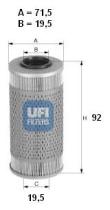 Ufi 2668700 - FILTRO GASOIL CART.