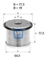 Ufi 2669000 - FILTRO GASOIL CART.