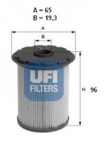 Ufi 2669300 - FILTRO GASOIL CART.