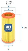 Ufi 2725700 - FILTRO AIRE