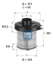 Ufi 2784502 - FILTRO AIRE