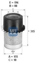 Ufi 2787800 - FILTRO AIRE INDUST.