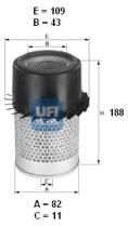 Ufi 2793300 - FILTRO AIRE INDUST.