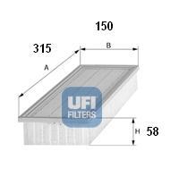 Ufi 3001600 - FILTRO AIRE PANEL