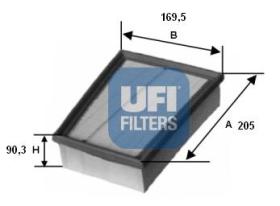 Ufi 3014400 - FILTRO AIRE PANEL