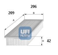 Ufi 3015900 - FILTRO AIRE PANEL