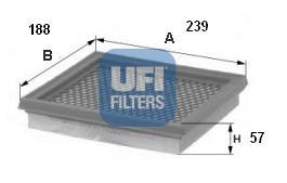 Ufi 3016000 - FILTRO AIRE PANEL