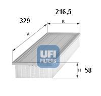 Ufi 3016400 - FILTRO AIRE PANEL