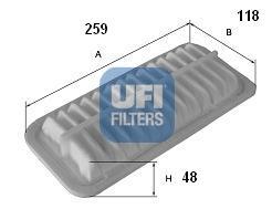 Ufi 3017500 - FILTRO AIRE PANEL