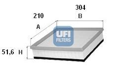 Ufi 3018300 - FILTRO AIRE PANEL