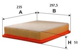 Ufi 3019000 - FILTRO AIRE PANEL