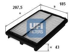 Ufi 3023500 - FILTRO AIRE PANEL