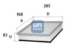 Ufi 3024400 - FILTRO AIRE PANEL