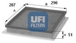 Ufi 3029200 - FILTRO AIRE PANEL