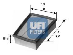 Ufi 3031000 - FILTRO AIRE PANEL