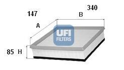 Ufi 3033000 - FILTRO AIRE PANEL