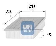 Ufi 3091000 - FILTRO AIRE PANEL