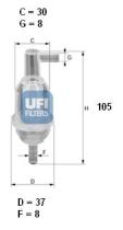 Ufi 3101300 - FILTRO CARBURANTE