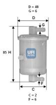 Ufi 3101701 - FILTRO GASOIL