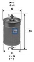 Ufi 3150000 - FILTRO CARBURANTE INYECC.