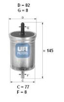 Ufi 3151400 - FILTRO CARBURANTE INYECC.